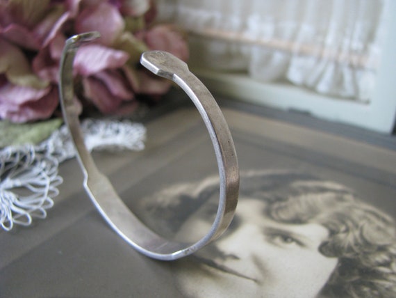 Antique Edwardian Cuff Bracelet, 800 Silver Cuff … - image 1