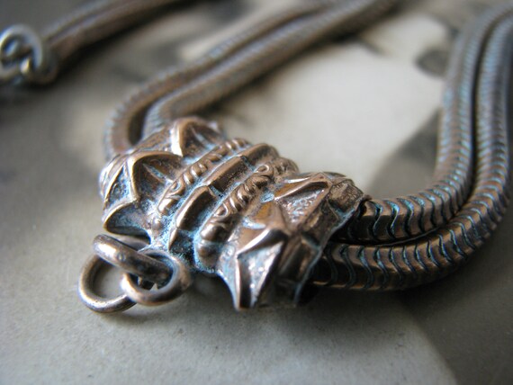 Antique Pocket Watch Chain, Victorian Pocket Watc… - image 6