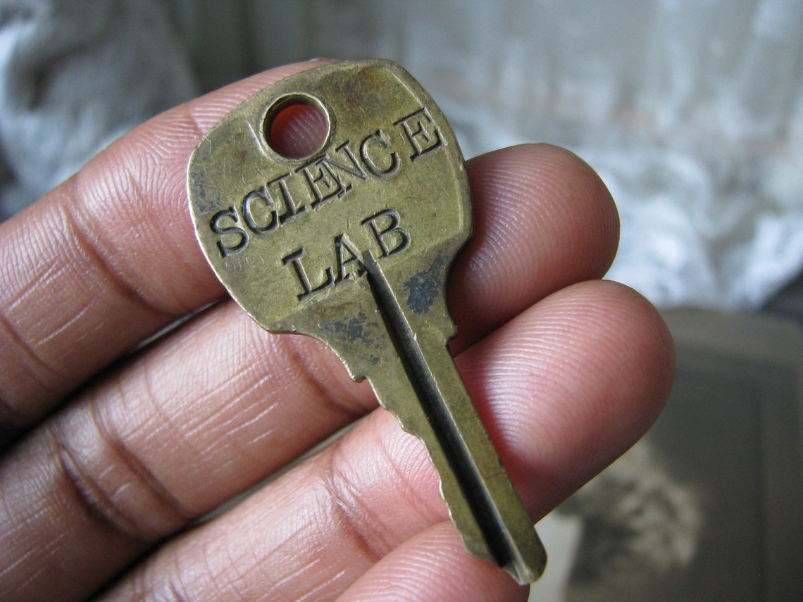 Vintage Science Lab Key National Lock Company vintage Brass Etsy