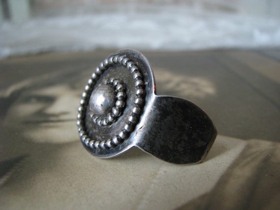 Vintage Scarf Ring, Sterling Silver Scarf Ring, B… - image 2