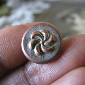 Antique Picture Button, Victorian Picture Button, Flower Picture Button, Large Picture Button, Victorian Sewing Notions, Collectable Button
