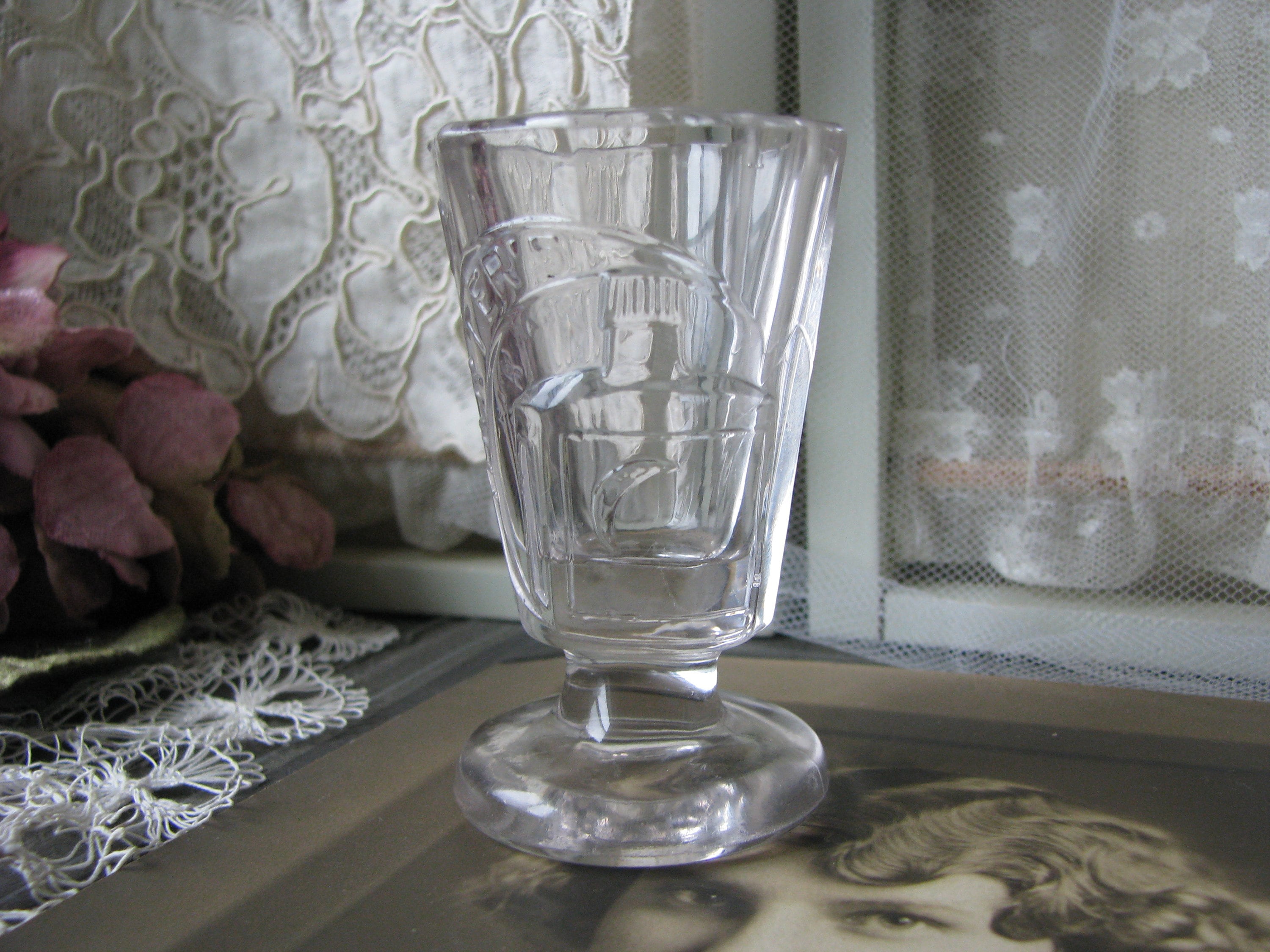 Antique Sun Purple Cup, Antique Medicine Dosage Cup, Dr. Harter's