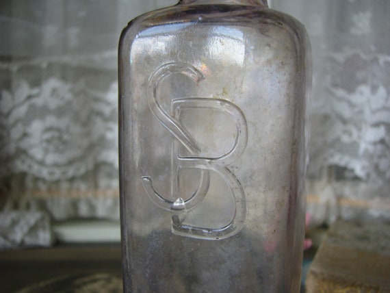 Antique Perfume Bottle, Antique Molded Glass Bott… - image 3
