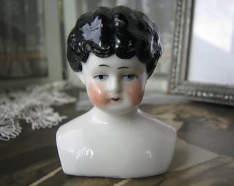 Antique Doll Head, Porcelain Doll Head, Victorian Doll Head