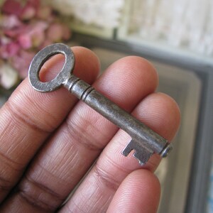 Miniature Antique Key Pendant, Small Antique Key, Antique Steampunk Key, Steampunk Skeleton Key, Key Pendant
