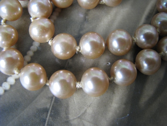 Vintage Pearl Choker, Glass Pearl Necklace, Faux … - image 3