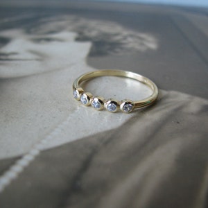 Groupe de mariage de style Art déco, bracelet de mariage CZ en argent sterling, bracelet d’éternité CZ, bracelet d’anniversaire CZ, bague de mariage, bague de mariée, taille 6
