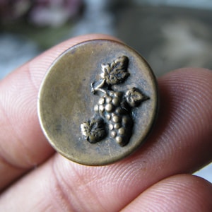 Antique Picture Button, Antique Silver Plated Button, Button Collection, Antique Sewing Notions, Victorian Button