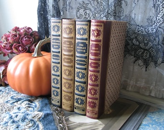 Vintage Halloween Decor, Collezione di libri istantanei, Libri decorativi, La lettera scarlatta, Opere di Shakespeare, Decorazioni autunnali, Pacchetto di libri