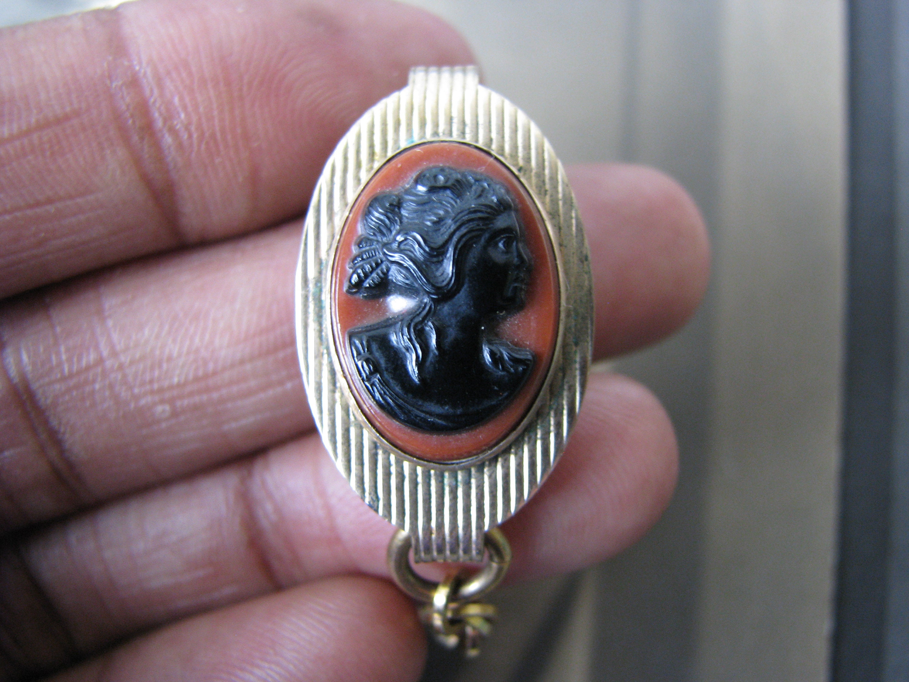 Catena Per Orologio Da Tasca Vintage - Chain Albert In Metallo Bronzo 37cm Con Chiusura Girevole - Foto 6