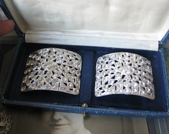 ヴィンテージウェディングドレスバックル、アールデコペーストベルト