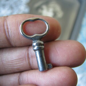 Miniature Antique Key Pendant, Small Antique Key, Antique Steampunk Key, Steampunk Skeleton Key, Key Pendant