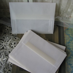 35 Vintage Vellum Envelopes, Wedding Envelopes, Vellum Envelopes, Matte Finish Vellum Envelopes,