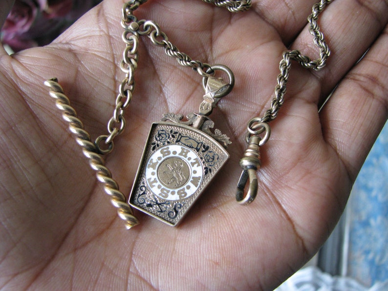RARE Masonic Pocket Watch Fob & Chain Victorian Pocket Watch Etsy