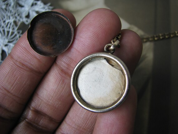 Edwardian Gold Filled Locket Necklace, Antique Re… - image 8