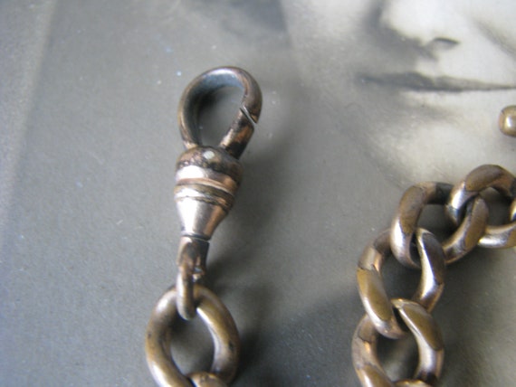 Antique Pocket Watch Chain, Gold Filled Pocket Wa… - image 7