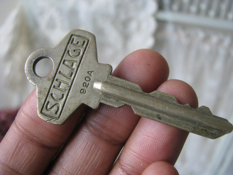Antique Schlage Brass Key, Steampunk Jewelry Supply - Etsy