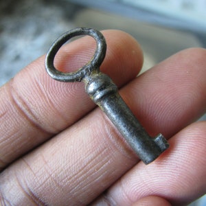 Miniature Antique Key Pendant, Small Antique Key, Antique Steampunk Key, Steampunk Skeleton Key, Key Pendant