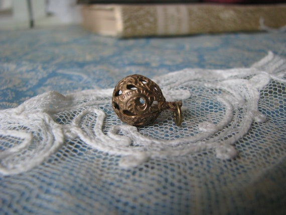 Antique Victorian Pendant, Victorian Filigree Pen… - image 1