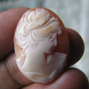 Antique Loose Cameo, Victorian Shell Cameo, Oval Shell Cameo, Gifts For Brides, Wedding Cameo, Antique Shell Cameo