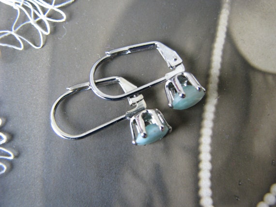 Emerald Earrings, French Lever Back Earrings, Eme… - image 3