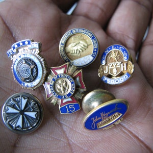 Vintage Lapel Pins, Gold Filled Pins, Vintage Achievement Pins, Vintage Enamel Pins