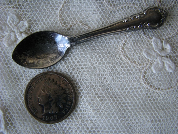 Vintage Spoon Brooch, Sterling Silver Spoon Brooc… - image 7