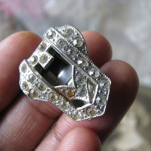 Art Deco Dress Clip, Art Deco Paste Dress Clip, Small Paste Dress Clip, Rhinestone Dress Clip, Geometric Dress Clip, Wedding Clip, Bridal