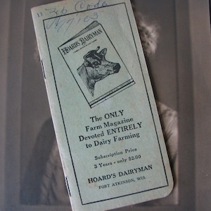 Antique Advertising Book, Dairy Farm Book, Hoard&#39;s Dairyman, Dairy Farm Magazine, Antique Farm Magazine, Wisconsin Farm