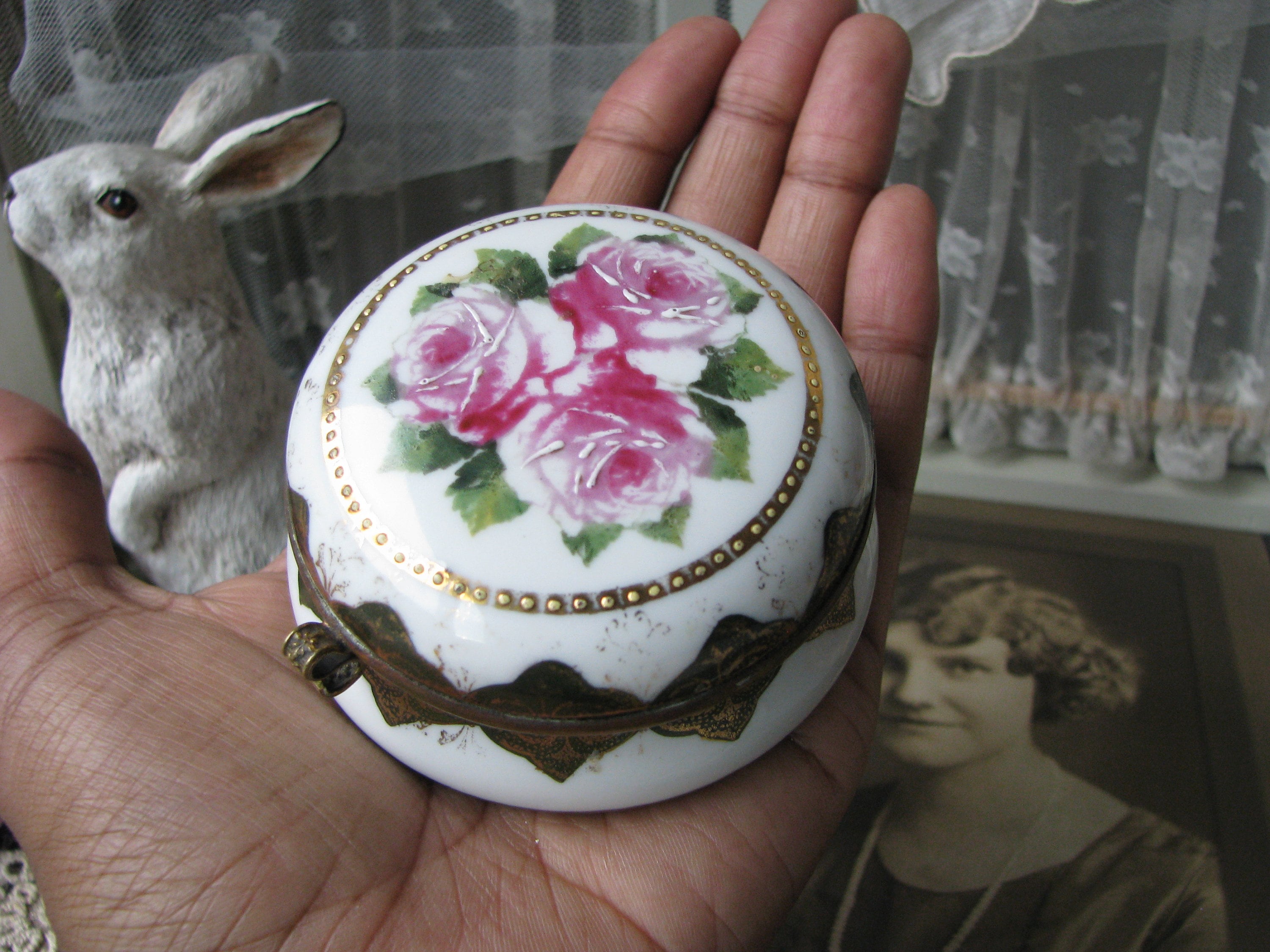 Antique Porcelain Box Victorian German Porcelain Box Hand Etsy