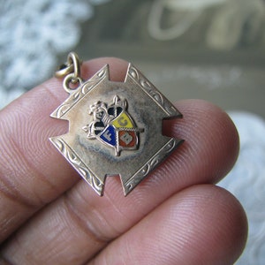Masonic Pocket Watch Fob, Victorian Pocket Watch Fob, Gold Filled Watch Fob, Antique Pocket Watch Fob, Knights of Pythias, Watch Fob