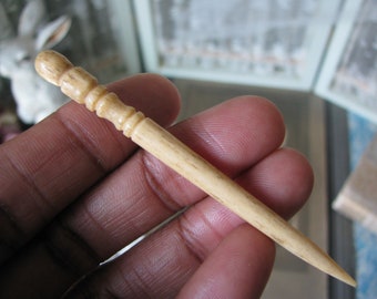 Antique Bone Sewing Awl, Antique Bodkin, Hand Carved Bone Stiletto, Antique Sewing Awl, Broderie Anglaise, Antique Bone Needlework Tool,