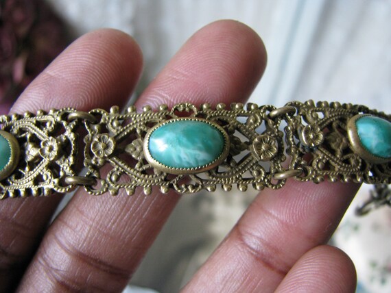 Antique Victorian Bracelet, Pecking Glass Bracele… - image 4