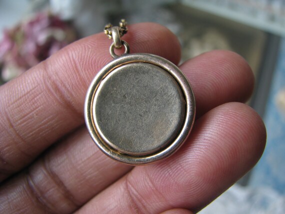 Edwardian Gold Filled Locket Necklace, Antique Re… - image 4