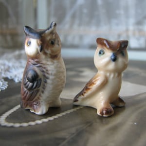 Vintage China Owls, Japanese Porcelain Owls, Miniature Owl Figurines, Vintage Owl Figurines, Mini Porcelain Owls