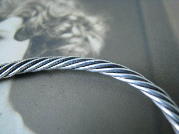 Sterling Silver Cuff Bracelet, Amethyst Cuff Brac… - image 3