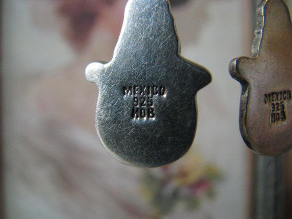 Vintage Solid Sterling Silver Dancing Snowman Ear… - image 4