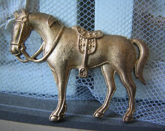 ヴィンテージ真鍮馬型押し、1940年代ジュエリーサプライ - Etsy 日本
