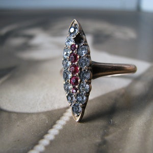 Antique Paste Ring, Victorian Paste Ring, 10kt Rose Gold Ring, Antique Rose Gold Ring, Victorian Rose Gold Ring, Size 7