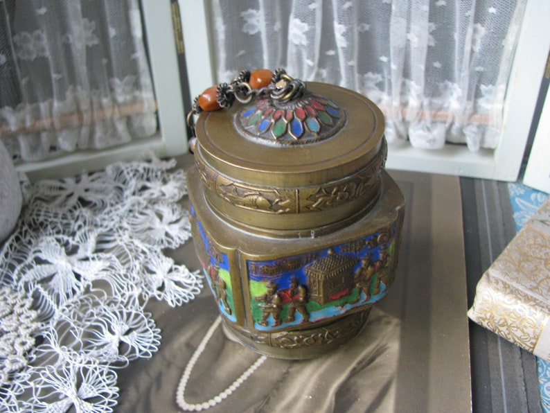 Antique Chinese Jar Chinese Potpourri Jar Chinese Cloisonne Etsy