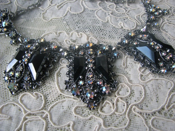 Late Art Deco Paste Necklace, Art Deco Festoon Ne… - image 9