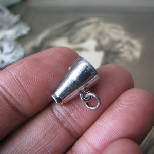 Vintage Megaphone Charm, Sterling Silver Charm, Silver Megaphone Charm, Cheerleader Charm, Vintage Cheer Leader, Sweetheart Charm