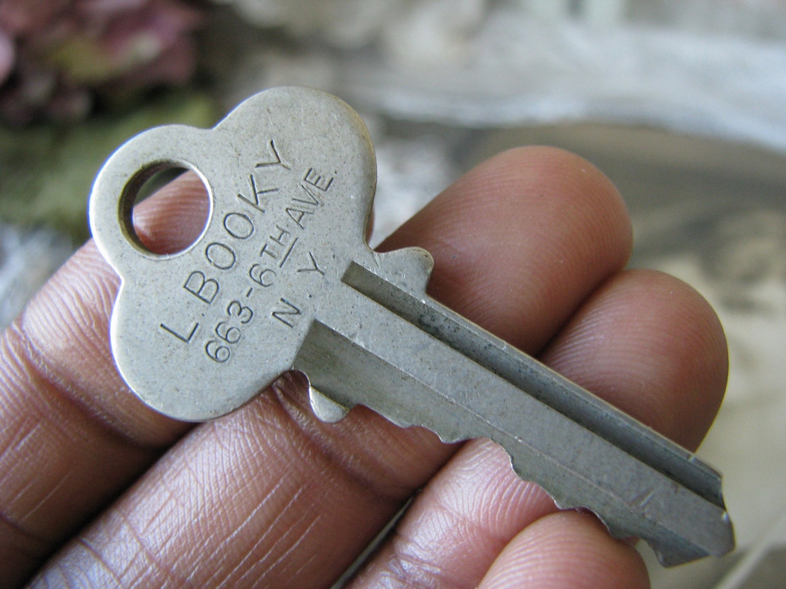 Antique Brass Key Antique House Key Antique Door Key Flat Etsy