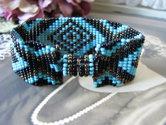 Wide beaded hotsell bracelet
