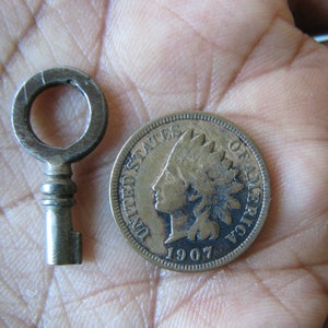 Miniature Antique Key Pendant, Small Antique Key, Antique Steampunk Key, Steampunk Skeleton Key, Key Pendant