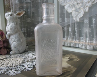 Antike Singer Nähmaschine Öl Flasche, geprägtes Markenzeichen