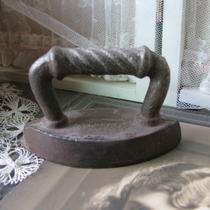 Antikes Antikes Trauriges Eisen, Antikes Trauriges Eisen, Antikes Tuch Eisenprobe, Bauernhaus Dekor