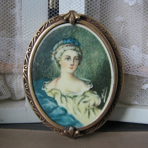 Antique Celluloid Cameo Brooch, Celluloid Cameo Brooch, Painted Cameo Brooch, Wedding Brooch, Bridal Brooch, Wedding Cameo