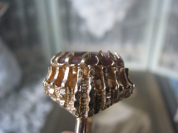 Vintage Paste Ring, Large Solitaire Ring, Sarah C… - image 4
