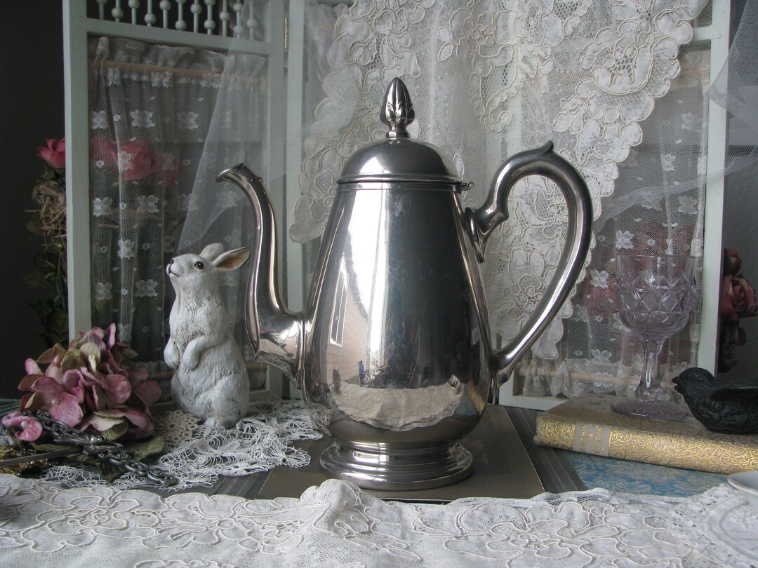 Antique Pewter Teapot Antique Coffee Pot Pewter Teapot Etsy